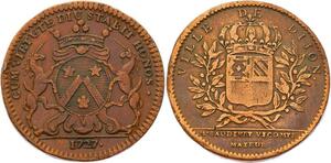 O3590 Jeton Louis XV Licornes Dijon Etienne Baudinet Maire 1727 ->Make offer