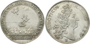 O3633 Jeton Louis XV Chambre des Comptes Procureurs Roi 1708 Argent SUP