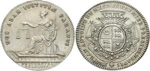 O3639 Rare Jeton Louis XIV Jean Antoine de Mesmes Premier President 1713 argent