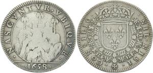 O3663 Jeton Louis XIV Ardennes Forteresse Prise de Montmedy 1658 Argent