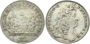 O3677 Rare Jeton Secrétaires du Roi Louis XIV 1679 Argent Silver ->Make offer