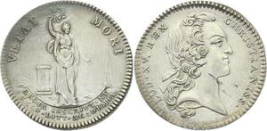 O3700 Jeton Louis XV Académie Royale Inscriptions Belles-lettres 1741 Arg SUP