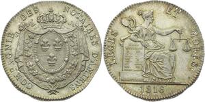 O3705 Rare Jeton Louis XVIII Amiens Notaires Argent 1816 Silver FDC ! Lustre