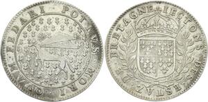 O3714 Rarissime Louis XIV Jeton Etats Bretagne Vitré Hermine Argent Silver