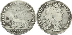 O3716 Rarissime R3 Jeton Louis XIV Bretagne Hermine 1679 Argent 4800 Minted