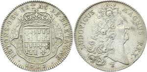 O3720 Rare Jeton Louis XIV Etats Dinan 1707 Bretagne Hermine Argent Silver
