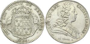 O3746 Rare Jeton R2 Louis XV Etats Bretagne Saint Brieuc 1726 Argent Silver