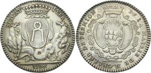 O3754 Jeton Louis XV Jean-Baptiste Gellée de Prémion Nantes 1756 Argent SUP