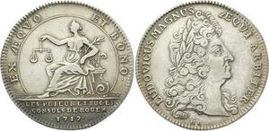 O3768 Jeton Louis XIV Monnayeurs Rouen Prieurs juges consuls 1712 Argent