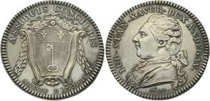 O3784 Jeton Louis XVI Angers duc d'Anjou 1785 argent silver SUP ->M offre