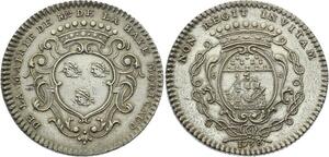 O3792 Rare Jeton Louis XV Maire Nantes François de la Haye Moricaud 1738 Argent