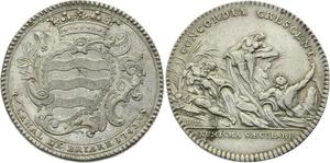 O3793 Rare Jeton Louis XV Canal Briare Louis Antoine Pardaillan 1742 Argent