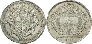 O3805 Jeton Pierre-Antoine de Castagnère marquis Châteauneuf Paris 1721 Argent