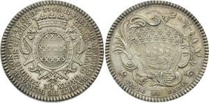 O3811 Jeton sous Louis XV Basile de Bernage Prévot Paris 1746 Argent Silver SUP