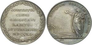 O3821 Jeton Louis XV Assemblée Clergé Religieux 1740 Argent Silver SUP