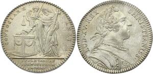 O3823 Jeton Louis XV Assemblée Clergé Dénuement Couvents 1753 Argent Silver SUP