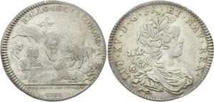 O3851 Tres Rare Jetons Louis XV Bello Lecta Cohors 6 Lions 1721 Argent