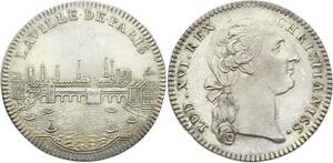 O3853 Rare Jeton Louis XVI Ville de Paris 1774 La Seine Argent SUP ->Make offer