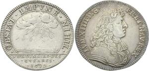 O3854 Rare R3 Jeton Louis XIV cravate Ordinaires Guerres Foudre campagne Argent