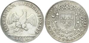 O3861 Rare R3 Jeton Louis Longuet Trésorier Extraordinaire Guerres Louis XIV 1658 Arg