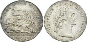 O3866 Rare Jeton Louis XVI Ville de Paris 1774 La Seine Argent SUP ->Make offer