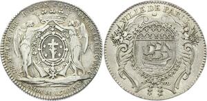 O3867 Rare !! R2 Jeton Louis XV Isle Belle Armand Jerome BIGNon Argent SUP