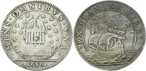 O3877 Rare R2 Jeton Louis XIV Corporations Navire Abeilles 1656 Argent Silver