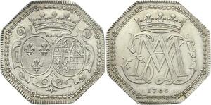 O3883 Rare Jeton Savoie Marie Adélaïde duchesse Bourgogne Louis XV 1706 Argent