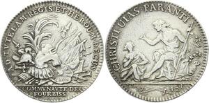 O3896 Rare Jeton Louis XV Corporations Fourbisseurs Armuriers 1742 Silver