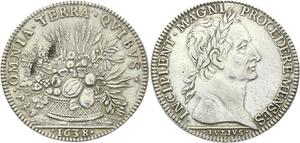 O3900 Rare R2 Jeton Louis XIII Le Juste Naissance de Louis XIV 1638 Argent