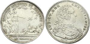 O3901 Rare Jeton Louis XV Buste Inedit vendeur Volailles Argent ->M offer