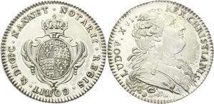 O3922 Rare R2 Jeton Louis XVI Notaires Nantes 1782 Argent Silver SUP ++