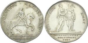 O3937 Tres Rare Jeton Louis XIV 1715 Extraordinaire Guerres Silver SPL !!