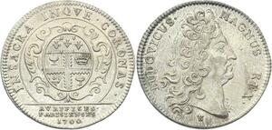 O3955 Rare R2 Jeton Louis XIV 1700 1712 Corporations Orfèvres Argent SUP