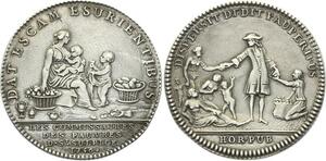 O3972 Rare Jeton Louis XV 1756 Eglise Saint Sulpice Argent TTB+ ->Make offer