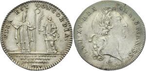 O3978 Rare Jeton Louis XVI 1734 Eglises St Germain AuxerRois Argent SUP