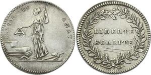 O3982 Rare Jeton Franc Maçonnerie Loge Amis Liberté Argent ->Make offer