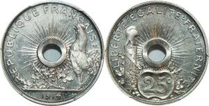 O8 Finest Top Pop France 25 Centimes Essai Pillet 1914 PCGS SP66+ FDC -&gt; M offer