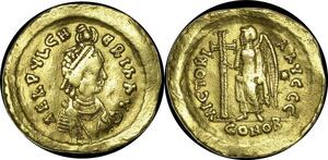 O43 Very Rare Aelia Pulcheria Solidus Constantinople 450-7 Or Gold