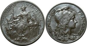 O73 France Rare !! 10 Centimes dupuis 1898 Mat !!! Splendide -> Make offer