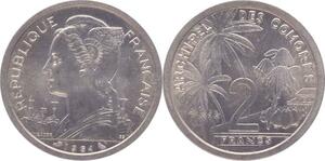 O100 Comores 2 Francs 1964 FDC -> Make offer