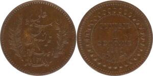 O110 Tunisie 1 Centime Ali Bey Protectorat Francais 1891 A Paris Splendide +++