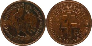 O184 Afrique Equatoriale Francaise 1 Franc Liberté 1943 -> Make offer