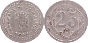 O191 Algeria 25 Centimes Chambre de Commerce 1922 Oran -> Make offer