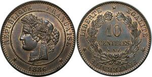 O286 France Rare 10 Centimes Cérès 1886 A Paris FDC !!!!! > Make offer