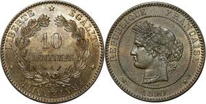 O289 France Rare 10 Centimes Cérès 1890 A Paris FDC !!!! > Make offer