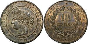 O290 France Rare 10 Centimes Cérès 1891 A Paris Splendide !!!!!!!!!!!!!! > Make offer