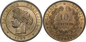 O294 France Rare 10 Centimes Cérès 1897 A Paris Splendide ++++ FDC -> Make offer