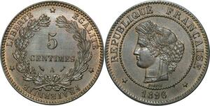 O305 France Rare 5 Centimes Cérès 1896 A Paris FDC !!! -> Make offer