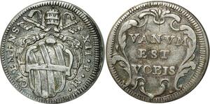 O350 Italy Grosso Clemente XII Vanvm est vobis 1730-1740 Argent Silver